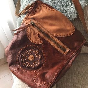 Lucky brand 100% Lamb leather crossbody bag